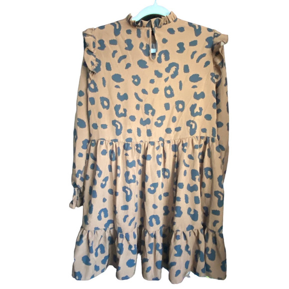 NWT Cupshe Bryanna Leopard Print Ruffled Dress - Picture 6 of 11
